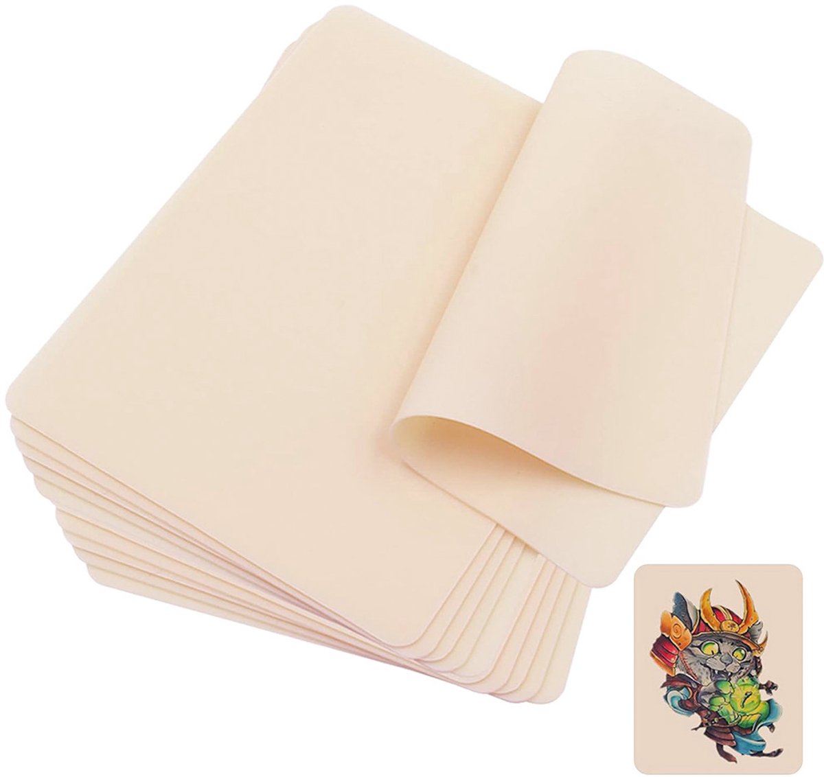 Products Tattoo Oefenhuid Set - Siliconen Nephuid Tatoeage - Tattoo Huid Oefenen - Nep Huid - Practice Skin - 10 Stuks