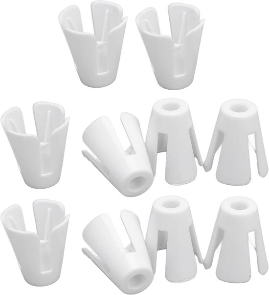 10 Stuks Witte Plastic Kralen Klauw Draad Spoelhouder voor Naaimachines - Lichtgewicht Accessoires voor Industrieel Gebruik en Organisatie van Draad — afbeelding 4