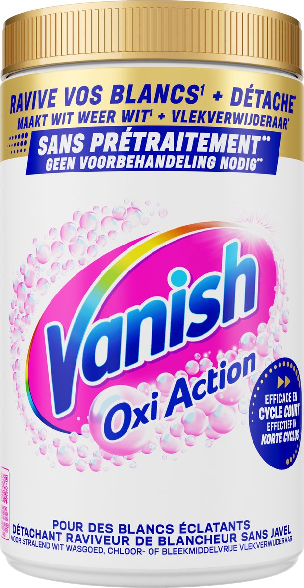 Vanish Oxi Action Whitening booster Poeder - Vlekverwijderaar Voor Witte Was - 1,45 kg