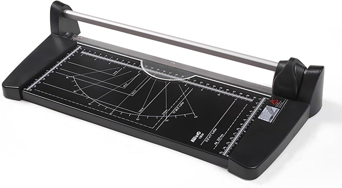 Papiersnijder Guillotine - Rolmes Snijder - Nauwkeurig Papier Snijden - Versterkt Metalen Paneel - A4 A3 A2 - Zwart
