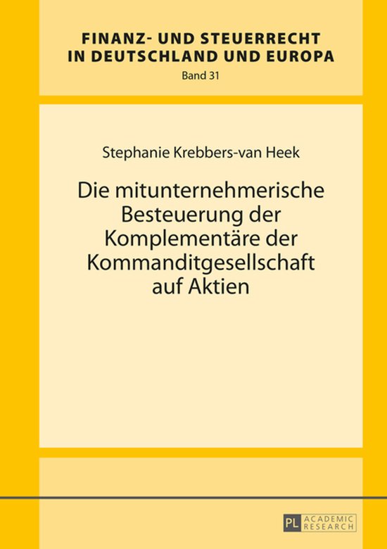Finanz- und Steuerrecht in Deutschland und Europa 31 - Die m ... - cover