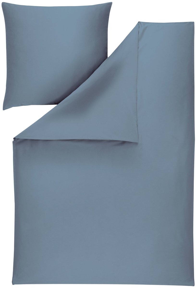 Estella Valetta - Mako Satijnen Dekbedovertrekset - 160 x 200 cm - 3-delig Blauw