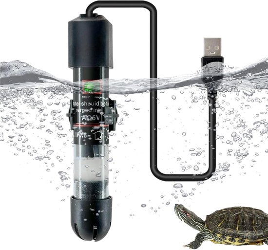 Aquarium waterverwarmer - Verwarmingsstaaf - Stabiele temperatuur - USB-aangedreven - 10 W - Zwart