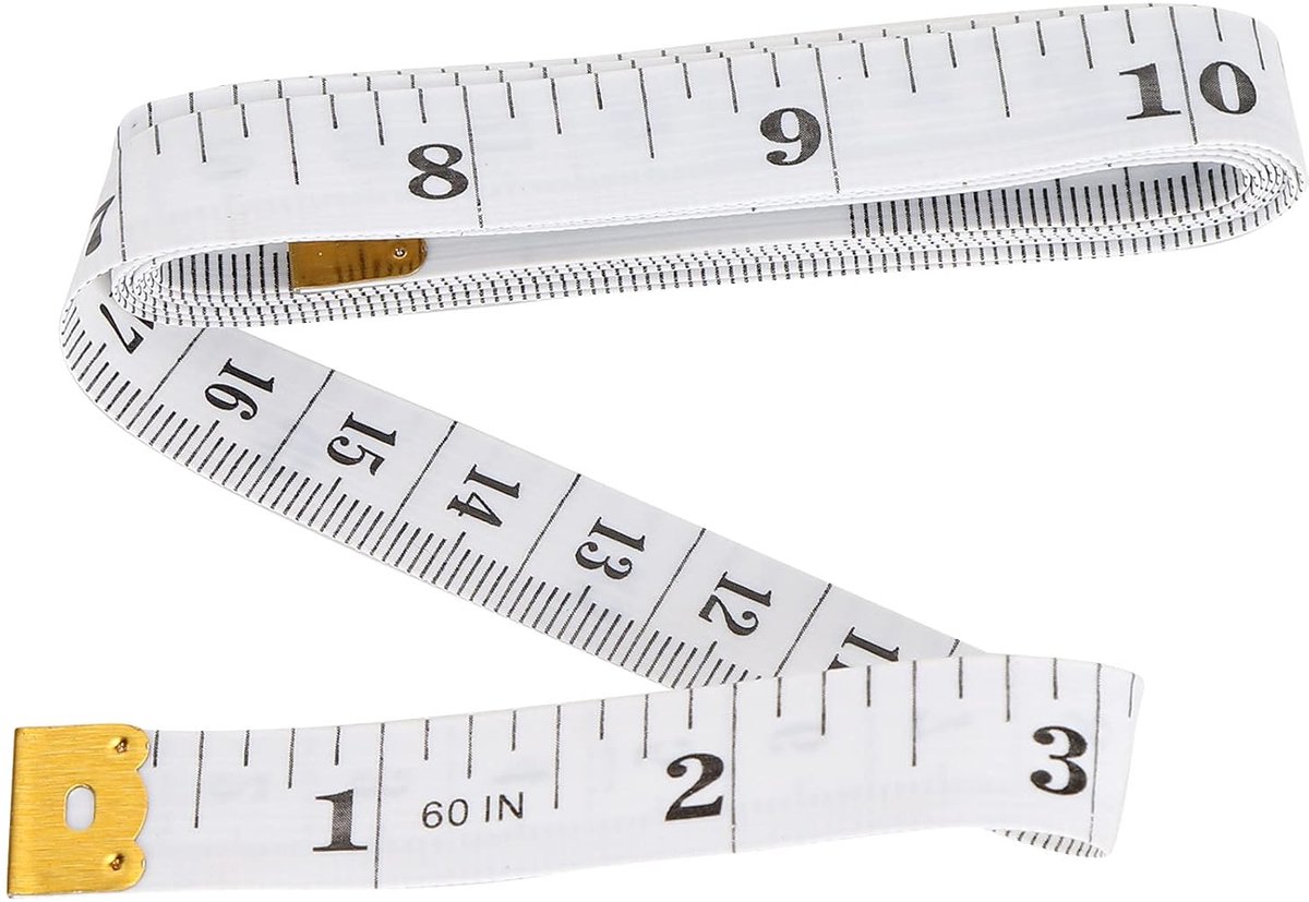 Zacht Meetlint - Flexibele Tape - Lichaamsmeting - Dubbele Meetschalen - 150 Cm - Wit