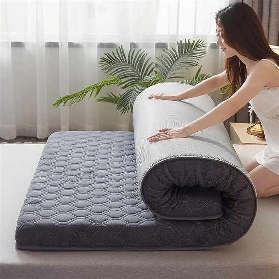 Opvouwbare Latex Matras - Comfortabel Slaapkussen - Ontspannen Slapen - Antislip Katoen - 120 x 190 cm - Wit — afbeelding 5