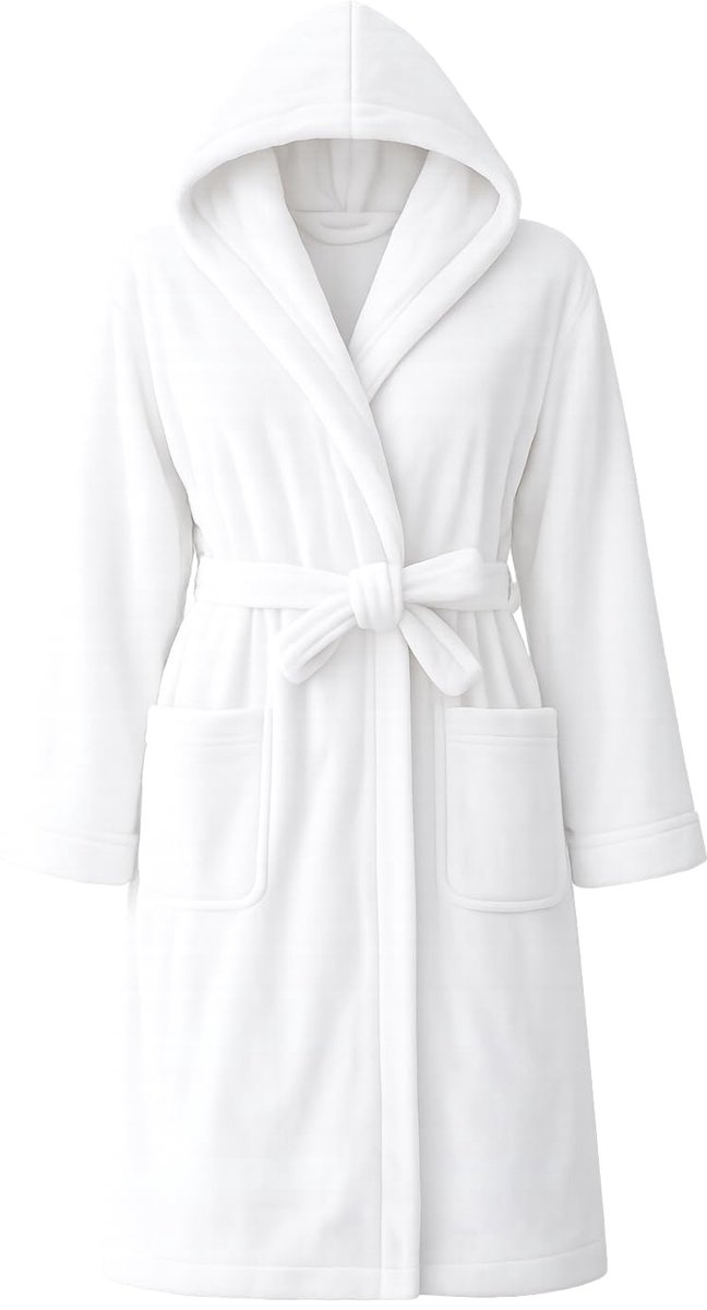 Hotel Comfort Badjas – Luxe, zacht & comfortabel – Met capuchon – Wit