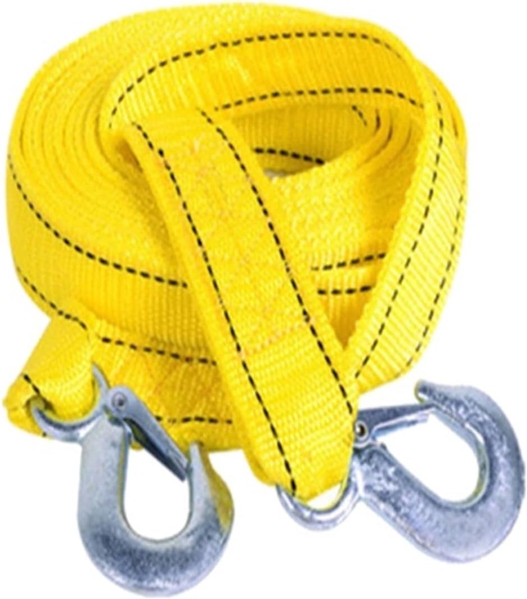 Sleepkabel - Aanhanger Touw - Voertuigen Verplaatsen - Versterkte Haken - 4 Meter 5 Ton - Fluorescerend