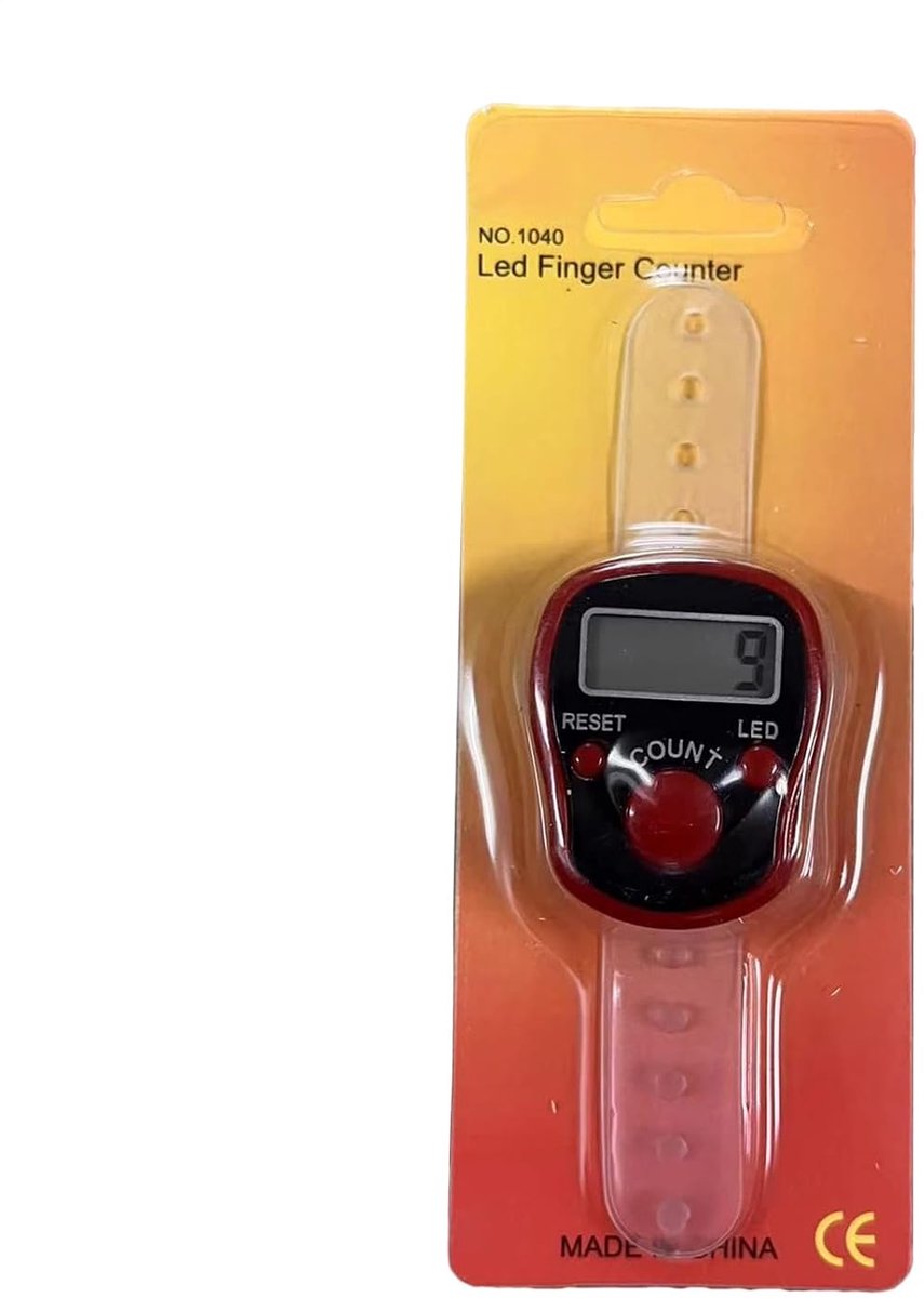 Handmatige Vingerteller - Digitale Teller - Sport Training - Resetknop Inbegrepen - 14 cm - Zwart