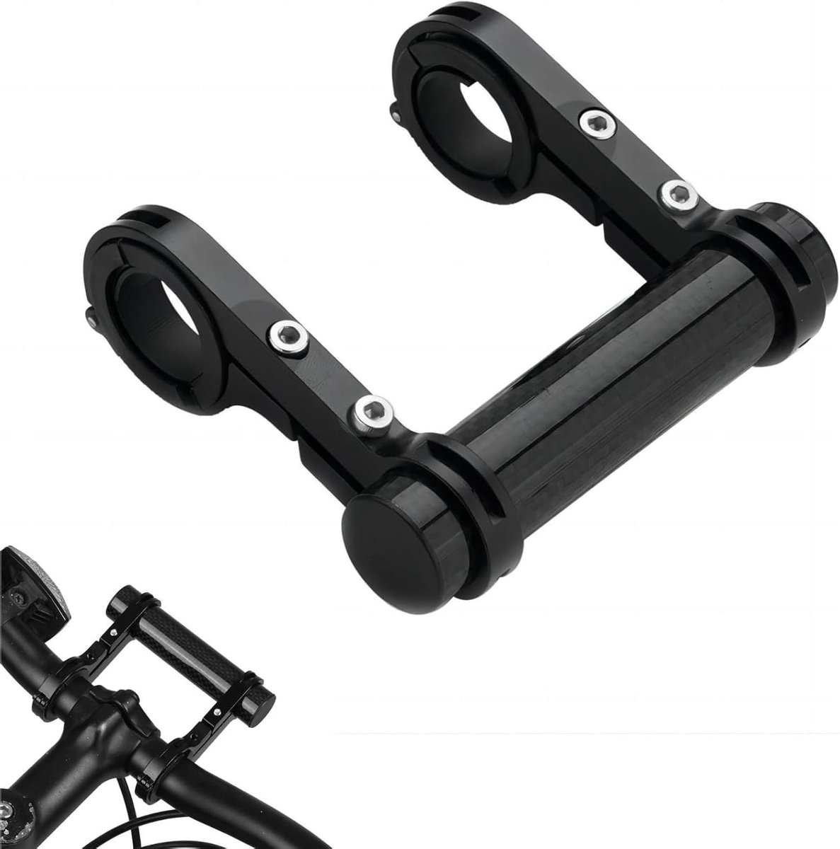Duurzame 10 cm Verlenging voor Fietsstuur - Handige Bevestigingshouder voor Fietsverlichting en Accessoires