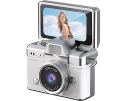 longziming - Mini Caméra – Caméra Porte-clés – Appareil Photo Numérique – Appareil Photo Compact – Écran IPS Rotatif de 1,47 Pouce – Vidéo 1080P – Rechargeable USB-C – Conception Ultra-légère 90 g – Pour Photo et Vlog – Blanc – 1 Pièce