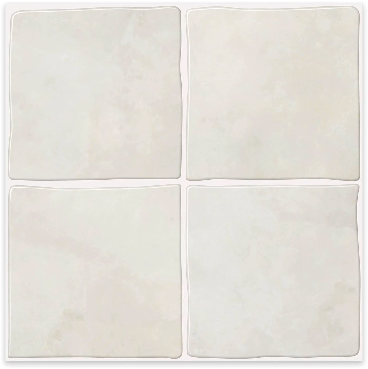 24Supply Plaktegels - 10 Stuks - Glans - Beige - 25.4x25.4cm