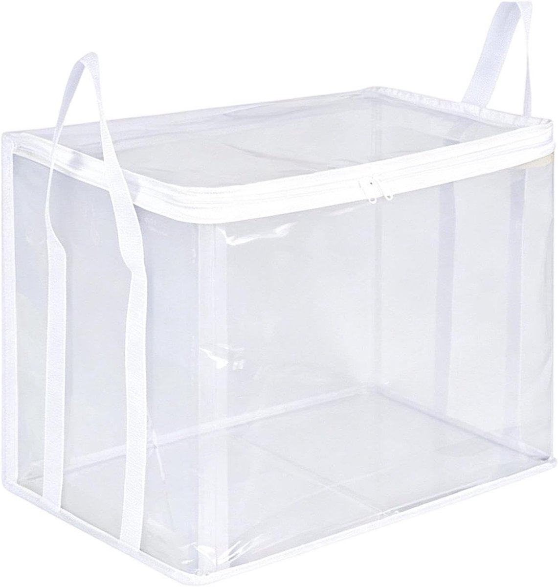 Verhuis Tassen - Opbergbakken - Spullen Opslaan - Stapelbaar Transparant - 38x24x32 cm - Wit