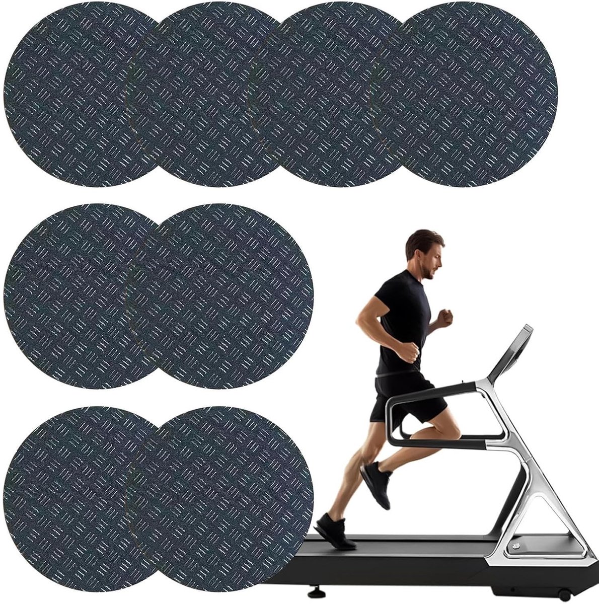 Vloermat voor fitness - Beschermende tegels - Bescherming apparatuur - Schokabsorberend ontwerp - 10x10 cm - Zwart