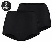 ten Cate Dames High Waist – Secrets – 2-Pack – Zwart– Maat M– Naadloos & Comfortabel Ondergoed – Fluweelzachte Afwerking – Voordeelverpakking