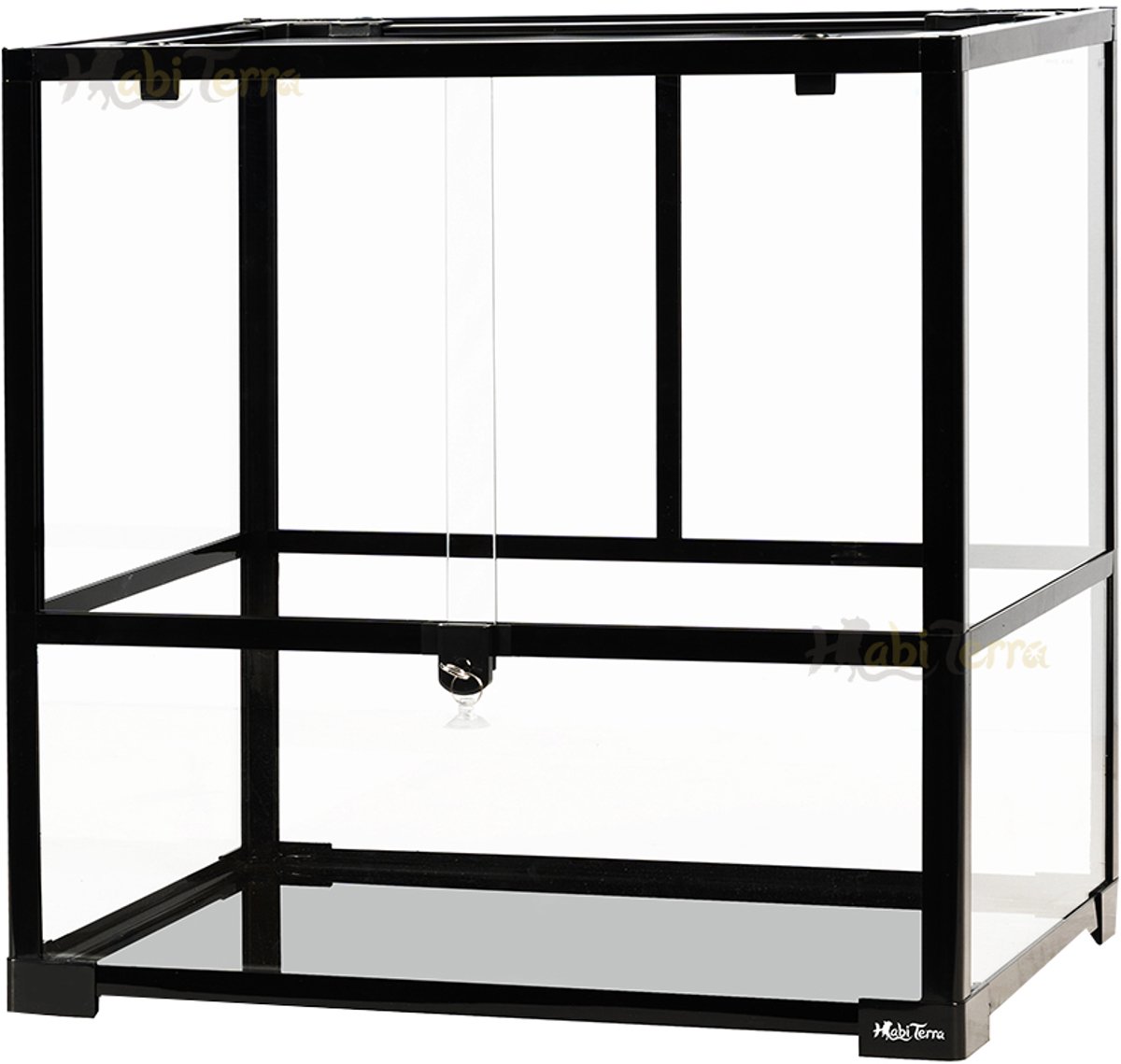 HabiTerra – Gerbilarium 60x40x60 cm – Knock Down Terrarium met Schuifruiten en Ventilerend Deksel – Geschikt voor Gerbils en Muizen – Compact Bouwpakket voor Klimmende Knaagdieren