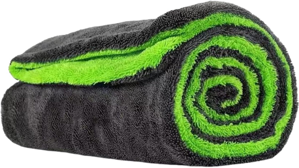 Autodoeken Microvezel - Reinigingsdoeken Auto - Auto Wassen - Dubbelzijdige Structuur - 60 x 120 cm - Grijs