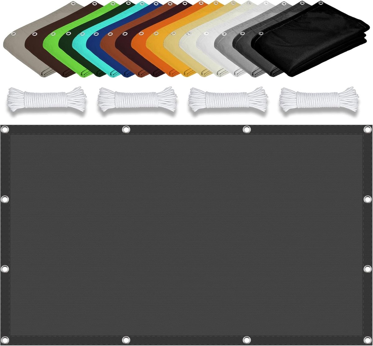 Zonneschermdoek Rechthoekig - Schaduwdoek Tuin - Buitenruimte Schaduwen - 98% Uv-Bestendig