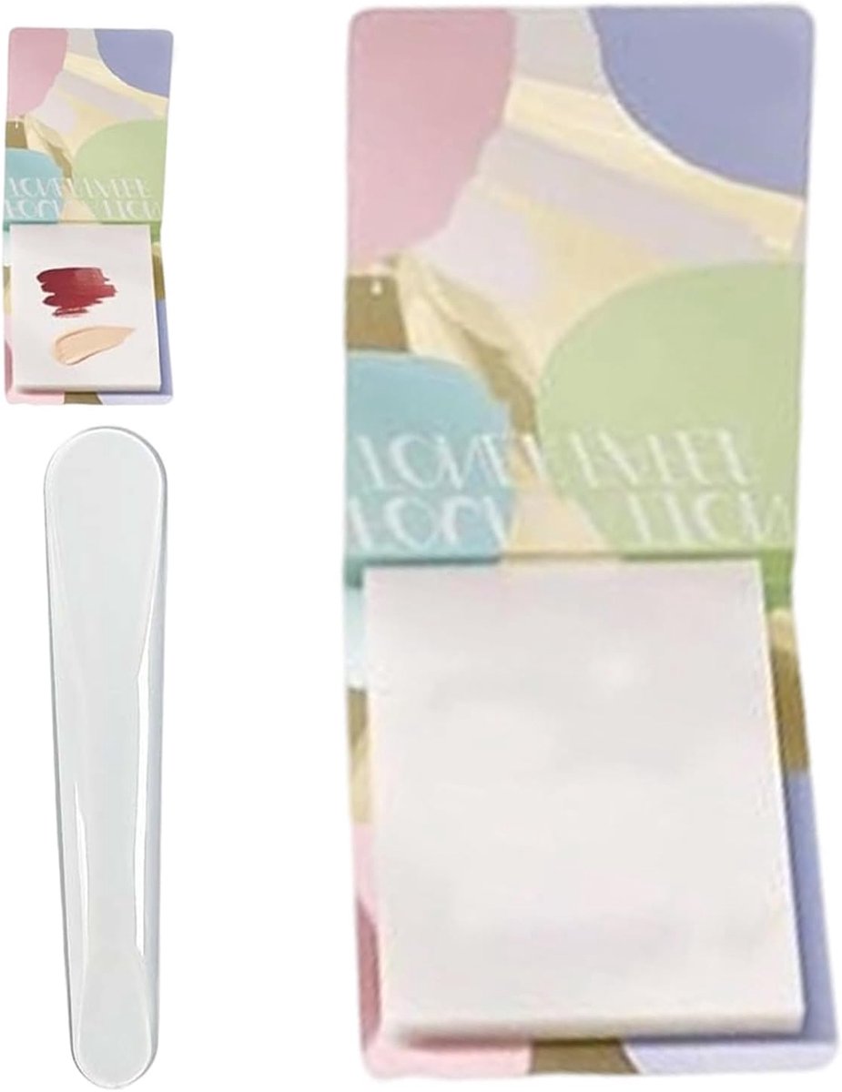 Paletpapier Vellen - Mengpapier Make-up - Make-up Mengen - Afpelbaar Ontwerp - 100 Vellen - Wit