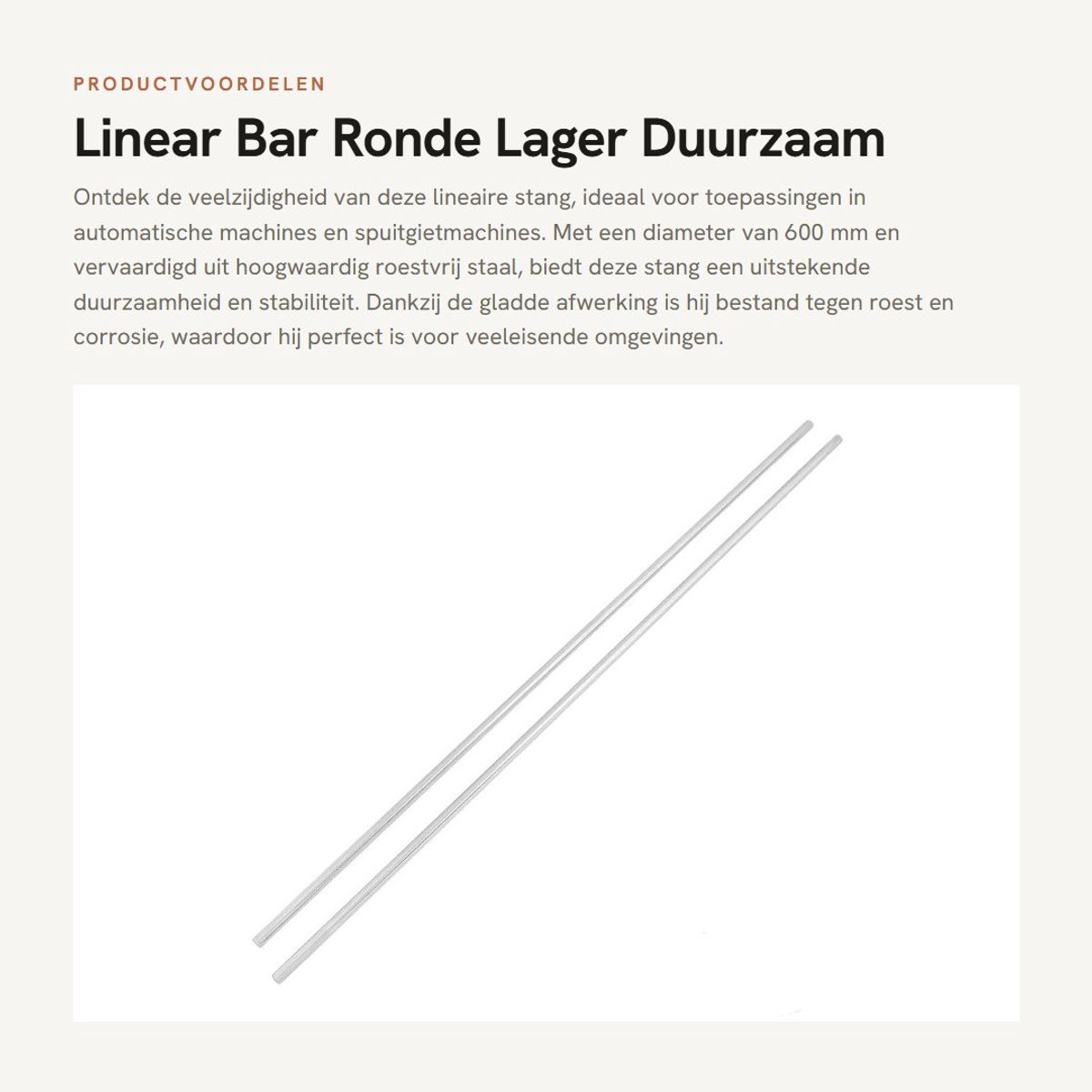 Dailygoods- Stalen Buis - 8 mm Diameter - 600 mm Lengte - Roestvrij Staal - Schokbestendig - Geschikt voor Automatische Machines - Duurzaam en Corrosiebestendig - Lineaire Geleider