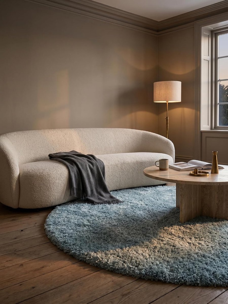Hoogpolig Vloerkleed - Shaggy Kleed - Woonkamer Sfeer - Machinaal Geweven - 200 x 200 cm -