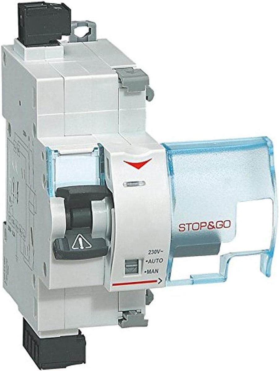 Automatische Schakeling - Terugstelmodule - Elektrische Distributie - Breedte 2 Modules - 230 V - Grijs