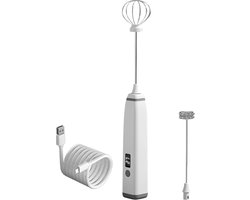 Melkschuimer - Koffie klopper - Dranken maken - Drie snelheden - 30 cm - Wit