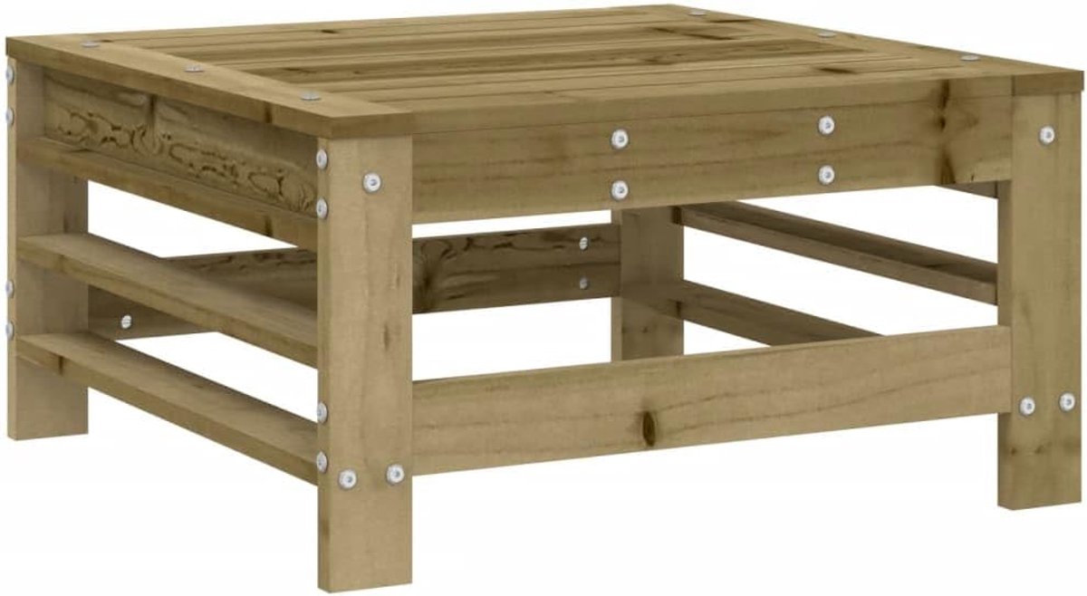 Tuinkruk hout - Voetenbankje - Buiten Zitten - Geïmpregneerd grenenhout - 57.5 cm - Natuurlijk