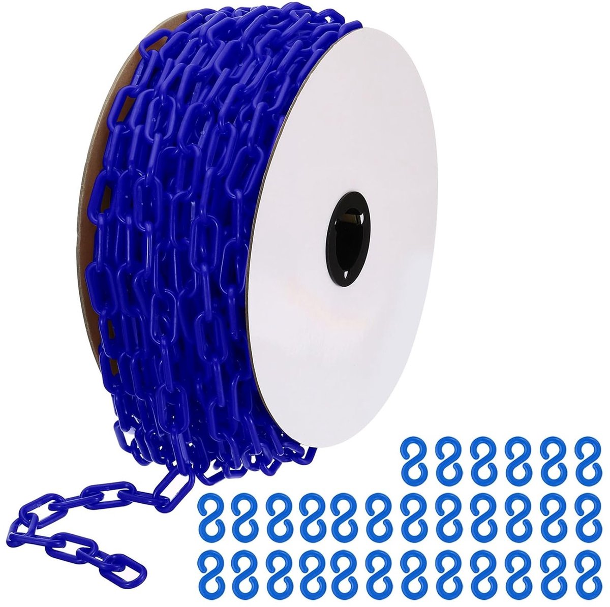 Plastic Veiligheidsketting 120 m, Blauw, 6 mm - Ideaal voor Parkeren, Tuinhekken en Decoraties
