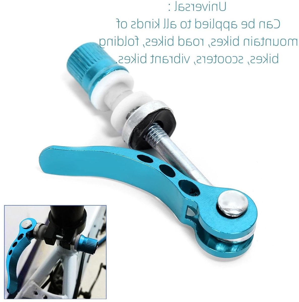 Set van 2 Aluminium Fietszadelpen Klem Bouten, Snelle Ontgrendel Bout M6 x 70mm voor Diverse Fietstypes