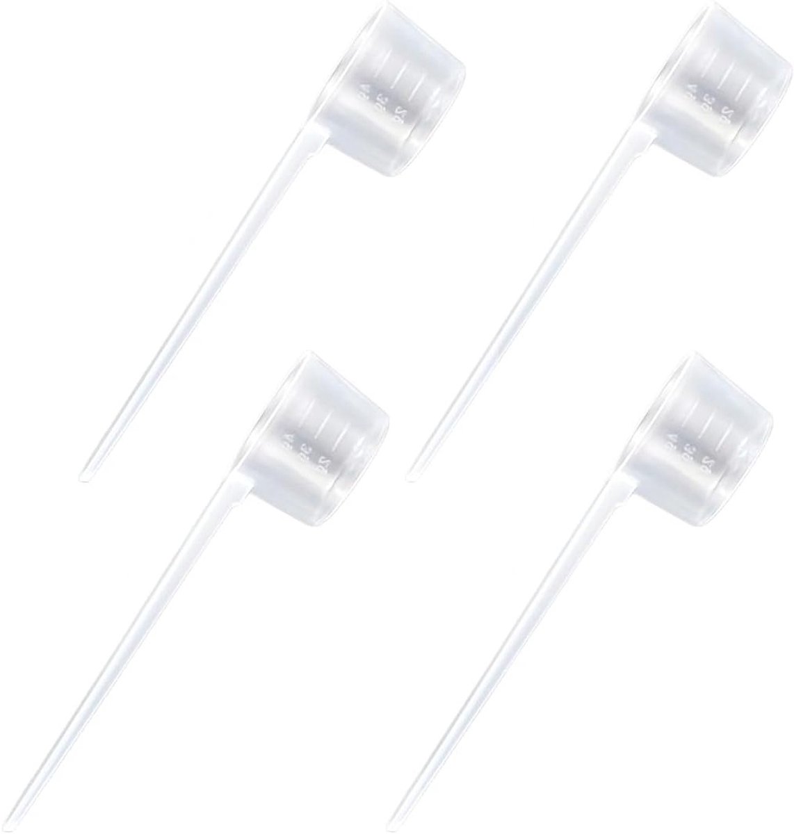 Set van 4 Transparante Maatlepels voor Precisie, 5G, 2G, 3G, 4G - Ideaal voor Koken, Bakken en Poeder Maten