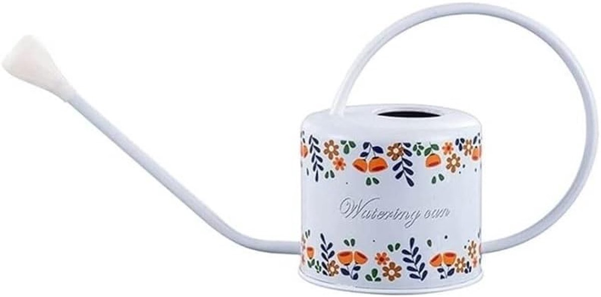 Roestvrijstalen Gieter - Bloemgieter Tuingieter - Planten Water Geven - Lange Dun Mondstuk - 1.3L - Wit