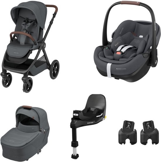 Maxi-Cosi Oxford Plus, Pebble 360 Pro2, FamilyFix 360 Pro, Adapters bundel, Twillic Graphite