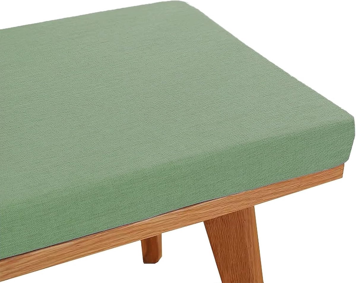 Zitkussen Bank - Terras Kussen - Buiten Zitten - Schuim met Hoge Dichtheid - 130 x 40 cm - Groen