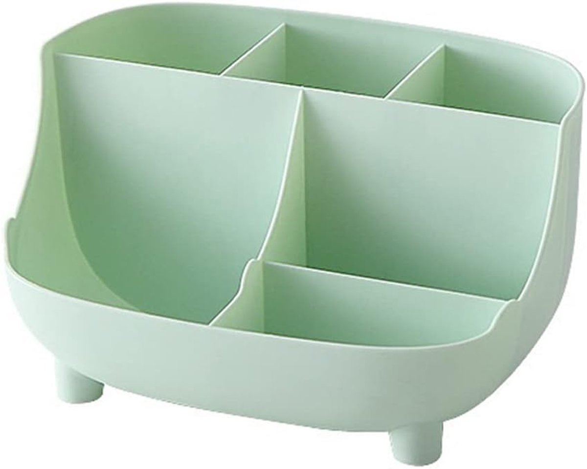 Desktop Organizer - Bureau Opberger - Bureau Organiseren - Zes Vakken - Lichtgewicht - Blauw Groen