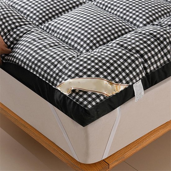 Futon Matras Vloer - Opvouwbaar Slaapmatje - Comfortabel Slapen - 8 Cm Dik Comfort - 120x190cm - Blauw — afbeelding 3