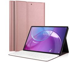 Hoes met Toetsenbord geschikt voor Lenovo Idea Tab Pro Gen 2 (13 inch) – Keyboard Book Case – Bluetooth – Roségoud