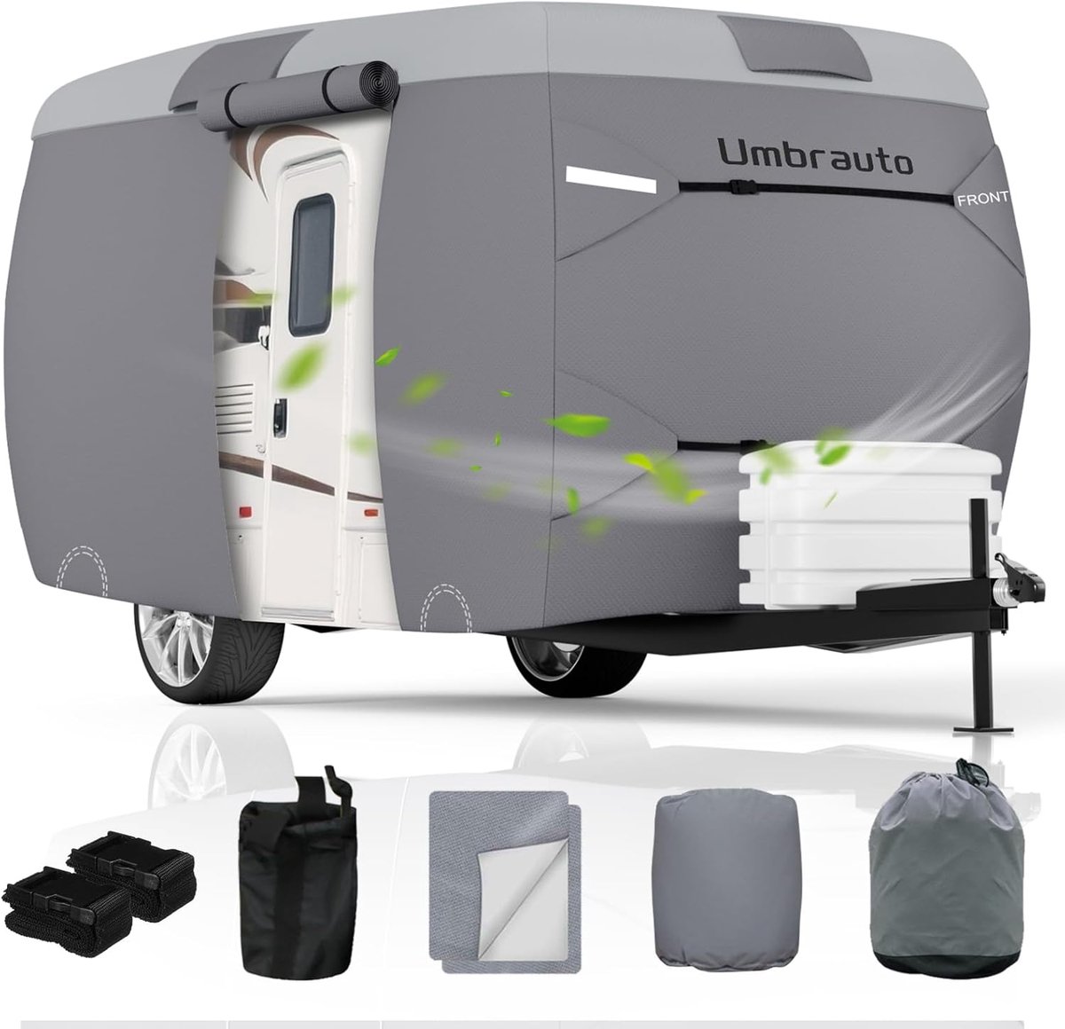 Camper Caravanhoes - Beschermhoes Voertuig - Bescherming Buiten - 7-laags Materiaal - 11-13 Voet - Grijs