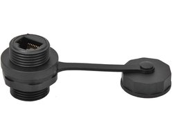 Netwerk Connector - RJ45 Adapter - Smart Home - IP67 Waterdicht - 1 Behuizing - Zwart
