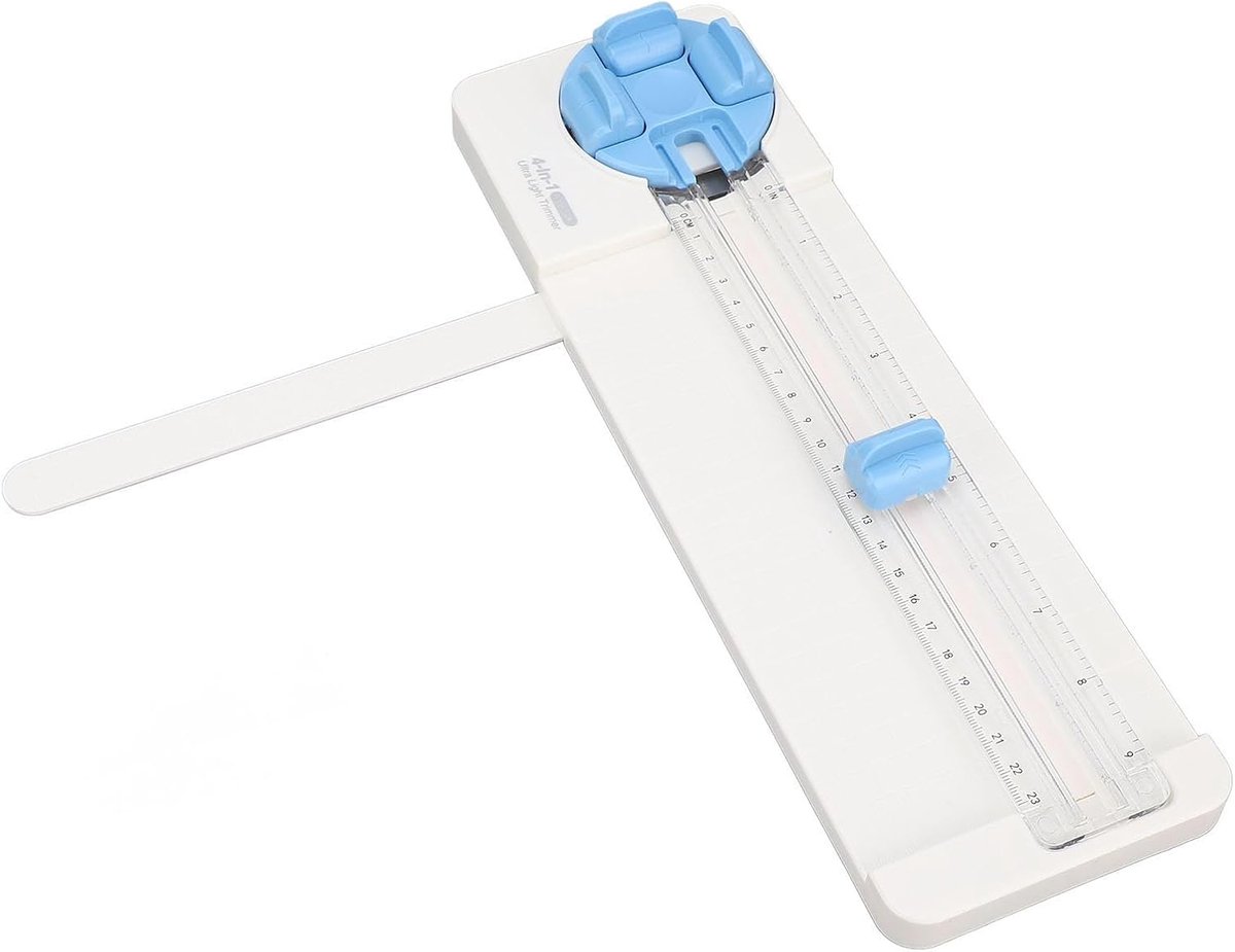 Papiersnijder 4-in-1 - Ambachtelijk gereedschap - Hobbyprojecten maken - Vier snijvormen - 91 inch snijbreedte - Blauw