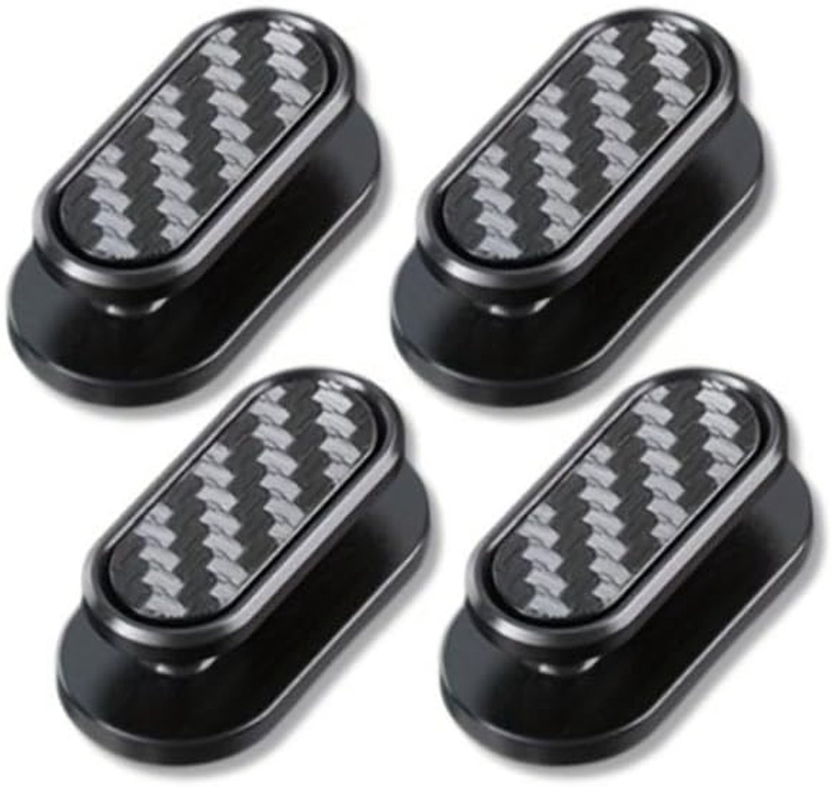 Mini Haken Auto - Organizer Klemmen - Auto Interieur Organiseren - Zelfklevende Bevestiging - 4 Stuks - Zwart