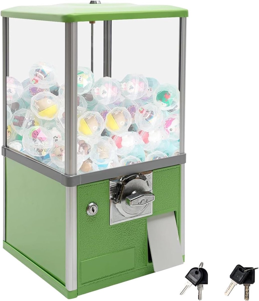 Muntautomaat - Speelgoedautomaat - Winst genereren - Grote capaciteit - 200 capsules - Groen