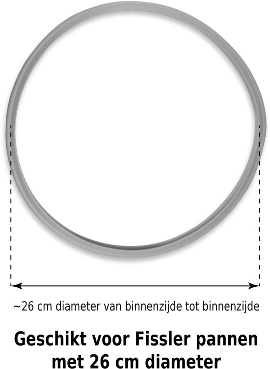 26cm Dparts snelkookpan afdichtingsring geschikt voor Fissler - binnendiameter 26 cm - 10 liter ring - Vitavit Premium - VitaQuick - Bluepoint - afdichtingsrubber ring - 3868700205 - 38.687.00.205 - 032-691-00-201 van Dparts — afbeelding 2