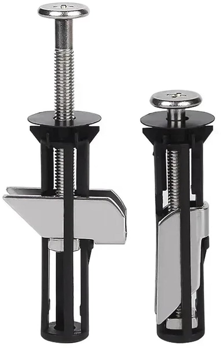 WC-bril bevestigingen - Scharnierbouten set - Toilet reparatie - Roestvrij staal - 2 stuks - Zilver
