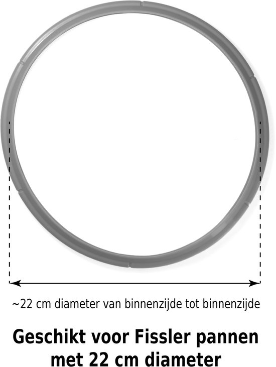 22cm Dparts snelkookpan afdichtingsring geschikt voor Fissler - binnendiameter 22 cm - 4 - 5 - 6 liter ring - Magic - VitaQuick Bluepoint - Vitavit Premium - afdichtingsrubber 038-667-00-205 - 38.667.00.201 - 32.631.00.201/205 - 3866700205 van Dparts — afbeelding 2
