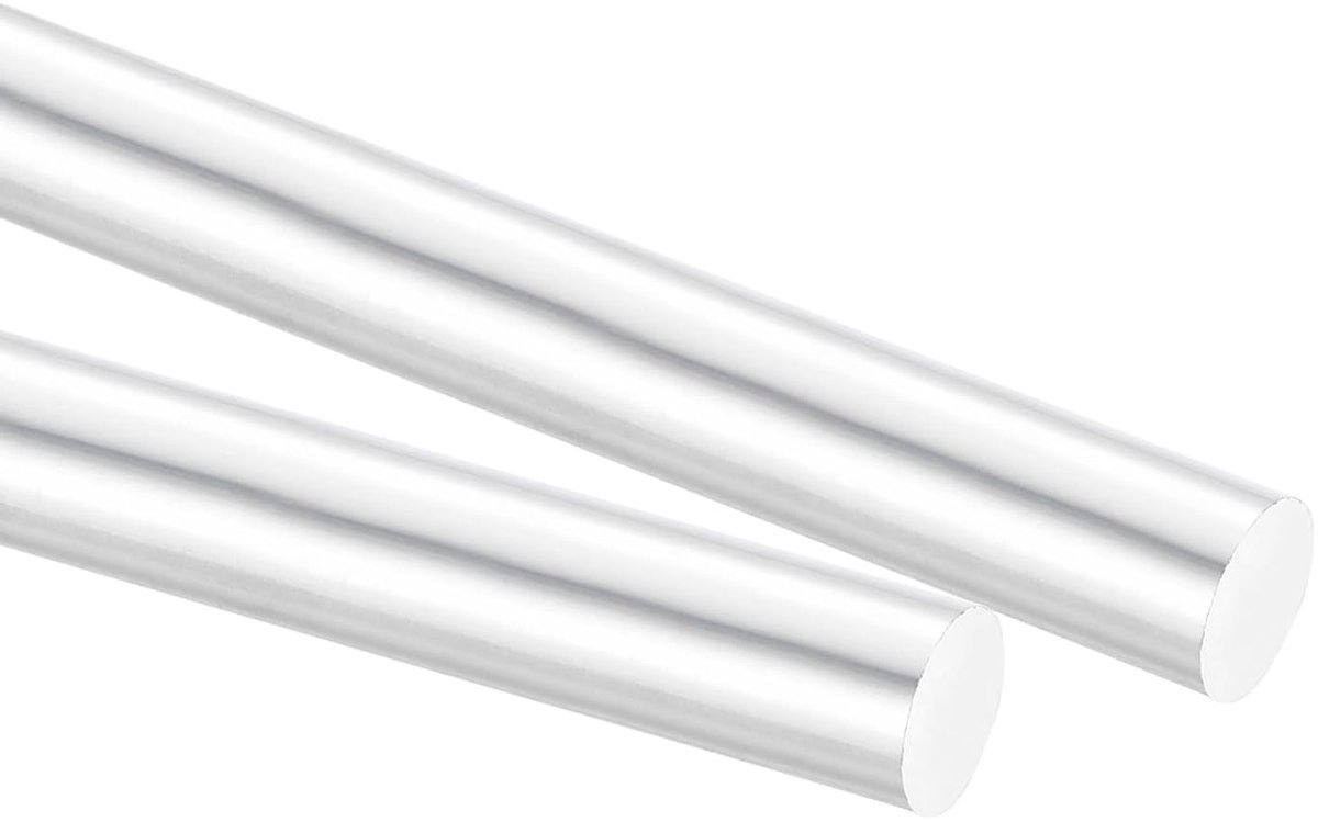 Ronde Massieve Aluminium Stang 12mm Diameter 300mm Lengte Draaiende Stang voor DIY Projecten - Set van 2