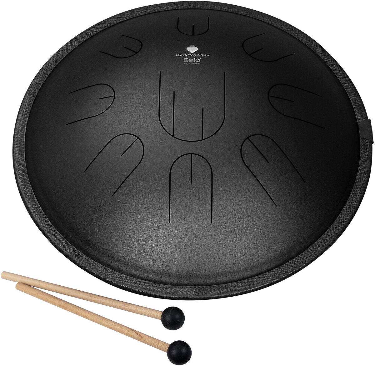 Sela SE 380 Melody Tongue Drum D Kurd 14 inch Black incl. draagtas
