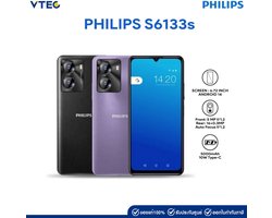 Philips Smart Phone S6331S - Zwart- 4GB+128GB - 6,75 inch HD - 16mp camera - 5000 mah - 6000 series