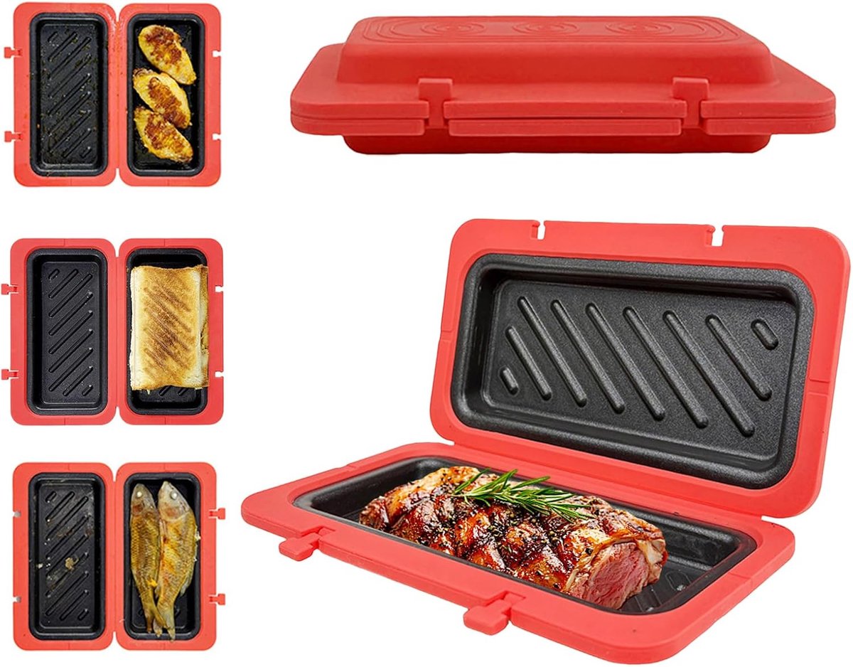 Sandwichmaker Magnetron - Wafel Tosti Maker - Snelle Maaltijd Bereiding - Geurvrij Materiaal - 193 x 118 x 41 cm