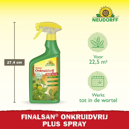Neudorff Finalsan Onkruidvrij Plus Spray 750 ml - Kant en Klaar Spray Onkruidbestrijding - Onkruid en Mos Bestrijden - Onkruidbestrijder Paden en Opritten - Glyfosaatvrij Onkruidverwijderaars van Merkloos	 — afbeelding 2