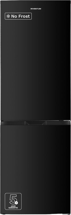 Inventum KV1840B No Frost energiezuinige koel-vriescombinatie - 184 cm hoog - 327 liter - Superkoelen - Supervriezen - Energielabel C - Vrijstaand - Zwart